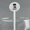 Superhero White Plastic 5.5" Stir Stick - Round - Main