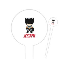 Superhero Cocktail Picks - Round Plastic (Personalized)