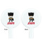 Superhero White Plastic 7" Stir Stick - Double Sided - Round - Front & Back