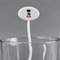 Superhero White Plastic 7" Stir Stick - Oval - Main