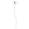 Superhero White Plastic 7" Stir Stick - Oval - Single Stick