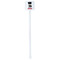 Superhero White Plastic Stir Stick - Double Sided - Square - Single Stick