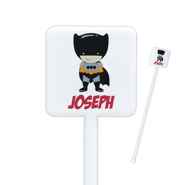 Custom Superhero Square Plastic Stir Sticks (Personalized)