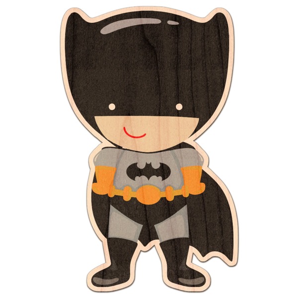 Custom Superhero Genuine Maple or Cherry Wood Sticker