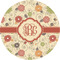 Fall Flowers 1" Multipurpose Round Labels - Single Sticker