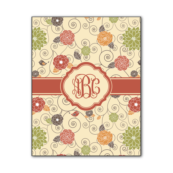 Custom Fall Flowers Wood Print - 11x14 (Personalized)