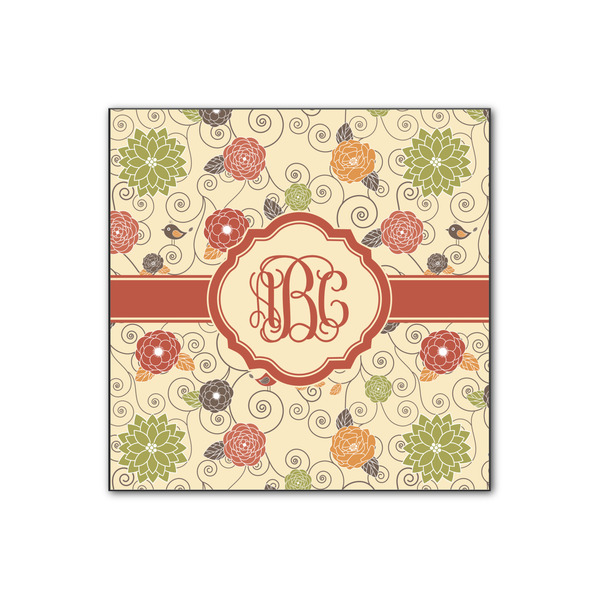 Custom Fall Flowers Wood Print - 12x12 (Personalized)