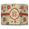 Fall Flowers 16" Drum Lampshade - FRONT (Fabric)