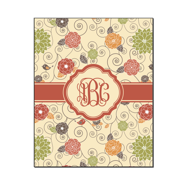 Custom Fall Flowers Wood Print - 16x20 (Personalized)