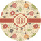 Fall Flowers 3" Multipurpose Round Labels - Single Sticker