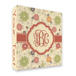 Fall Flowers 3 Ring Binder - Full Wrap - 2" (Personalized)