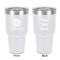 Fall Flowers 30 oz Stainless Steel Ringneck Tumbler - White - Double Sided - Front & Back