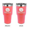 Fall Flowers 30 oz Stainless Steel Ringneck Tumblers - Coral - Double Sided - APPROVAL