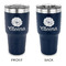 Fall Flowers 30 oz Stainless Steel Ringneck Tumblers - Navy - Double Sided - APPROVAL