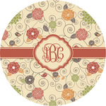 Fall Flowers Multipurpose Round Labels - 4" (Personalized)