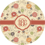 Fall Flowers Multipurpose Round Labels - 5" (Personalized)