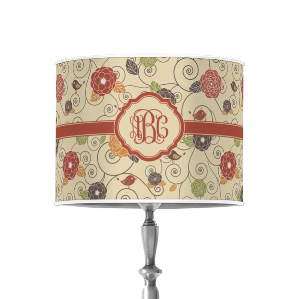 Custom Fall Flowers 8" Drum Lamp Shade - Poly-film (Personalized)