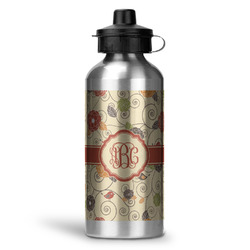 Fall Flowers Water Bottle - Aluminum - 20 oz (Personalized)