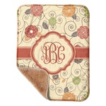 Fall Flowers Sherpa Baby Blanket - 30" x 40" w/ Monograms