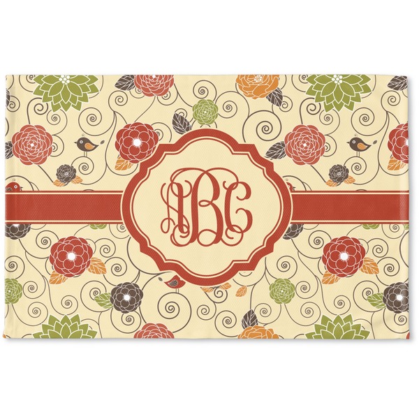 Custom Fall Flowers Woven Mat (Personalized)