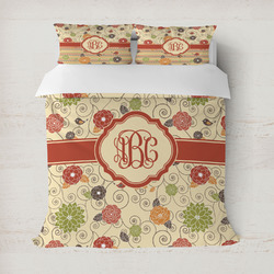 Fall Flowers Duvet Cover Set - Full / Queen (Personalized)