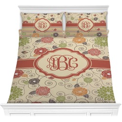 Fall Flowers Comforter Set - Full / Queen (Personalized)