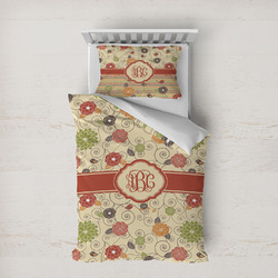 Fall Flowers Duvet Cover Set - Twin XL (Personalized)