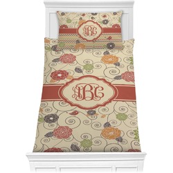 Fall Flowers Comforter Set - Twin XL (Personalized)