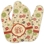 Fall Flowers Baby Bib w/ Monogram