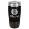 Fall Flowers Black Polar Camel Tumbler - 20oz - Front