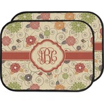 Fall Flowers Car Floor Mats (Back Seat) (Personalized)