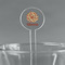 Fall Flowers Clear Plastic 7" Stir Stick - Round - Main