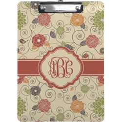 Fall Flowers Clipboard (Letter Size) (Personalized)