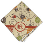 Fall Flowers Cloth Dinner Napkin - Single w/ Monogram