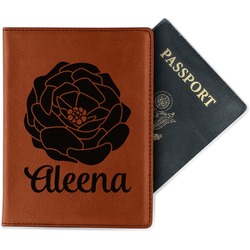 Fall Flowers Passport Holder - Faux Leather (Personalized)