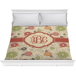 Fall Flowers Comforter - King (Personalized)