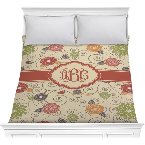 Custom Fall Flowers Comforter - Full / Queen (Personalized)