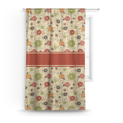 Fall Flowers Curtain Panel - Custom Size