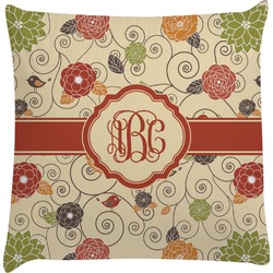 Fall Flowers Decorative Pillow Case (Personalized)