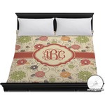 Fall Flowers Duvet Cover - King (Personalized)