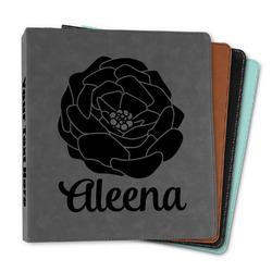Fall Flowers Leather Binder - 1" (Personalized)