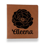 Fall Flowers Leather Binder - 1" - Rawhide (Personalized)