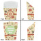 Fall Flowers French Fry Favor Box - Front & Back View