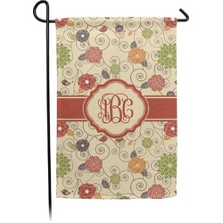 Fall Flowers Small Garden Flag - Double Sided w/ Monograms
