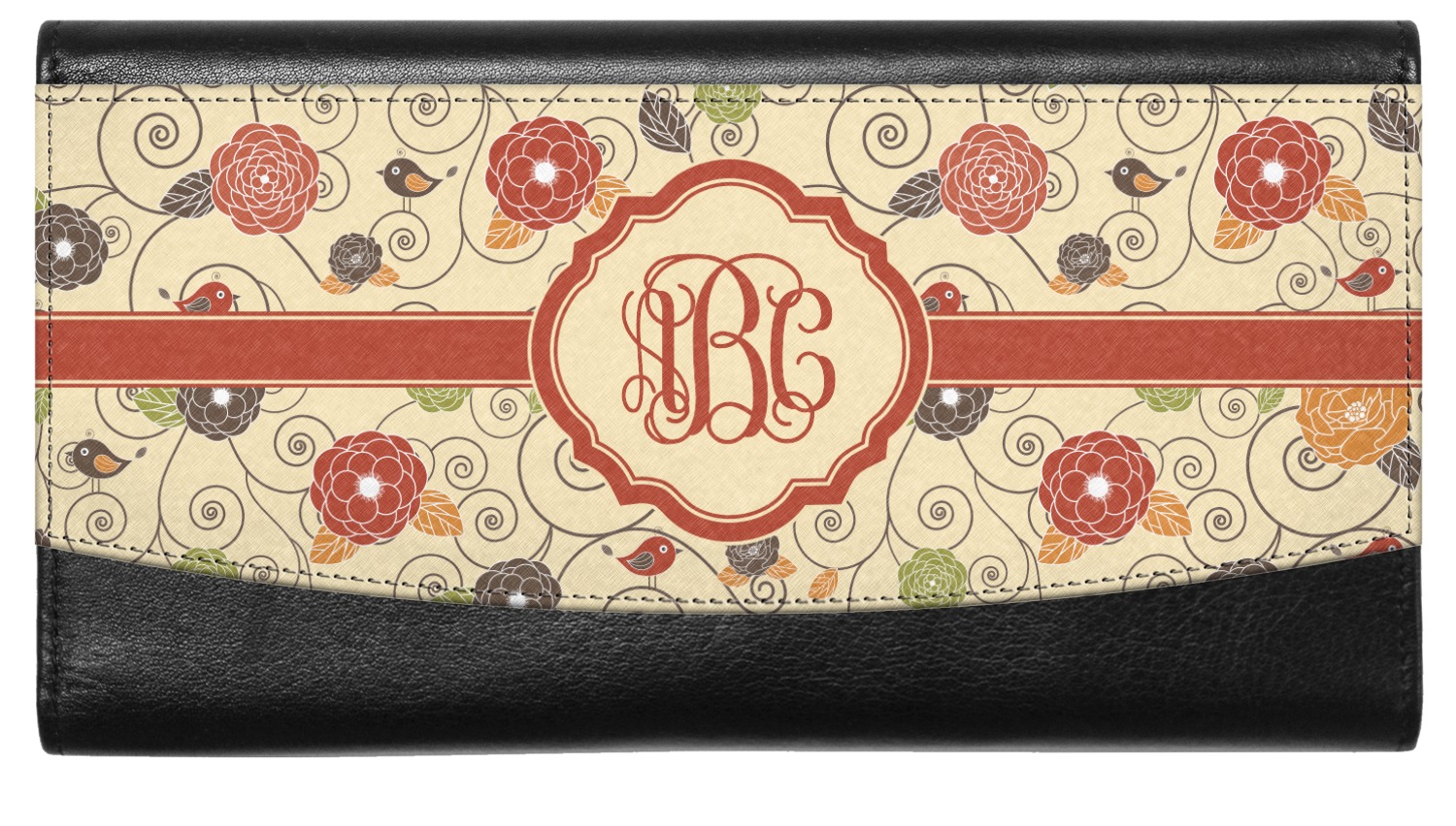 Fall Flowers Genuine Leather Ladies Wallet (Personalized) - YouCustomizeIt