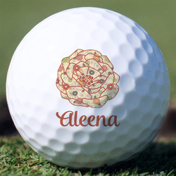 Fall Flowers Golf Balls - Titleist Pro V1 - Set of 12 (Personalized)