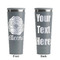 Fall Flowers Grey RTIC Everyday Tumbler - 28 oz. - Front and Back