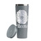 Fall Flowers Grey RTIC Everyday Tumbler - 28 oz. - Lid Off