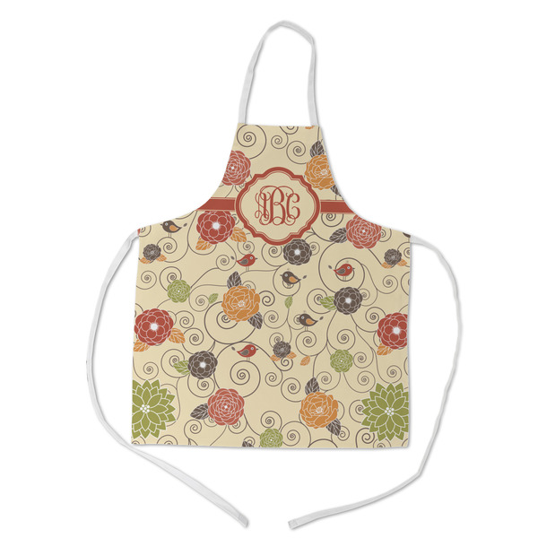 Custom Fall Flowers Kid's Apron w/ Monogram