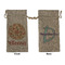 Fall Flowers Large Burlap Gift Bags - Front & Back